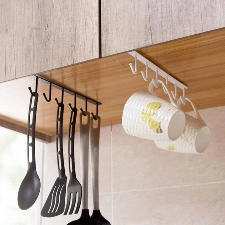 (Summer Hot Sale- 49% OFF) Under-Cabinet Hanger Rack (6 Hooks)- Buy 2 Get Extra 10% OFF