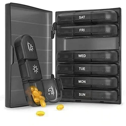 (🔥 Summer Hot Sale - Save 47% OFF) 21 Grid Black Pill Box Sorting Box, Buy 2 Free Shipping